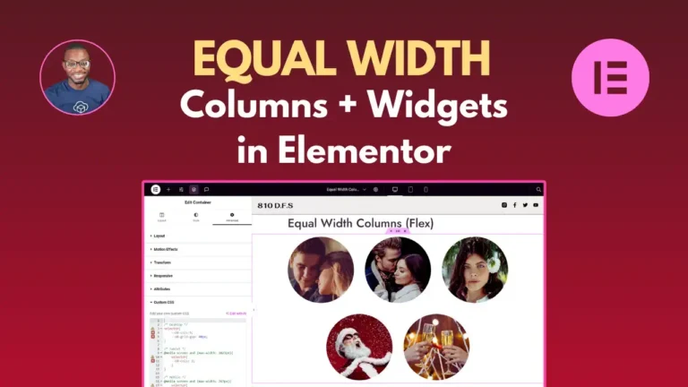 30 Equal Width Columns in Elementor Using Flex (1)